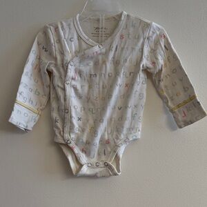 Pehr Kimono Style Alphabet Onesie